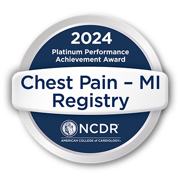 NCDR Chest Pain  ̶  MI Registry Platinum Performance Achievement Award